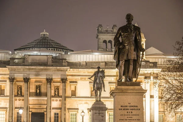 Galeria Nacional Museu Arte Vista Noturna Londres Localização Tiroteio Reino — Fotografia de Stock