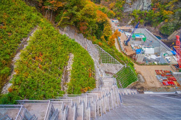 Construção Barragem Yanba Localização Tiro Prefeitura Gunma — Fotografia de Stock