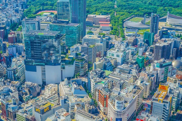 Vista Observatório Shibuya Sky Localização Tiroteio Tóquio Área Metropolitana — Fotografia de Stock