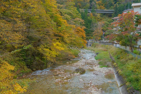 Vierzigtausend Seen Heißen Quellen Herbstblättern Gehüllt Drehort Präfektur Gunma — Stockfoto