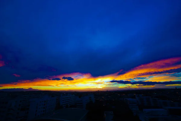 Sunset Visible Chofu Tokyo Shooting Location Chofu Tokyo — Stock Photo, Image