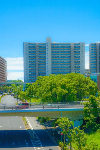 Viertel Des Frühsommers Des Tama Centers Drehort Großraum Tokio — Stockfoto