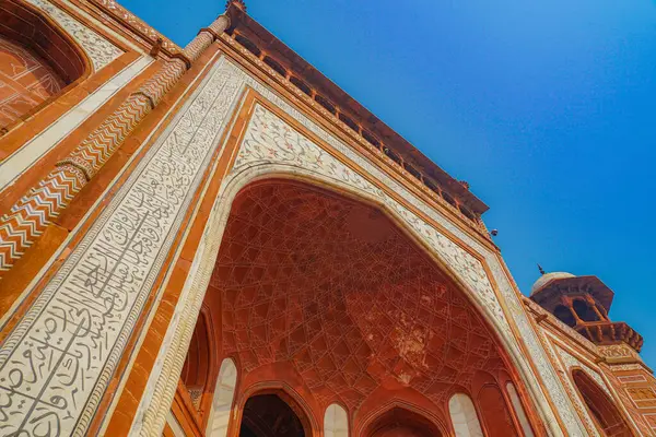 Das Taj Mahal Des Großen Turmtores Indien Agra Drehort Indien — Stockfoto