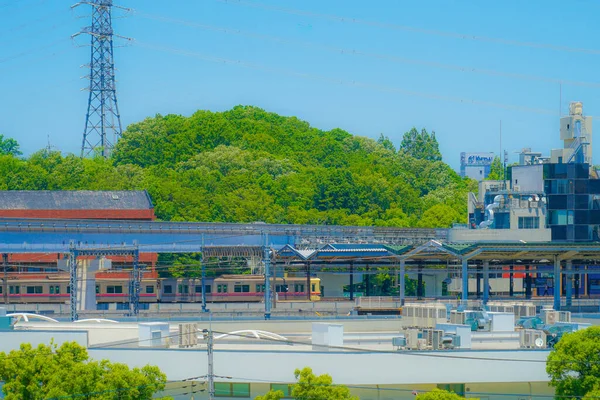 Monorotaia Tama Verde Fresco Luogo Delle Riprese Area Metropolitana Tokyo — Foto Stock