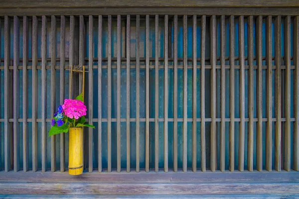 Hortensias Decoradas Casa Japonesa Ubicación Del Disparo Kamakura Prefectura Kanagawa —  Fotos de Stock