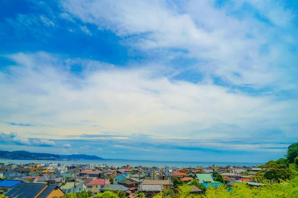 街道和蓝天的Kamakura 射击地点 神奈川县Kamakura — 图库照片