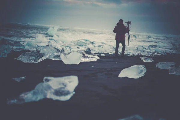 다이아몬드 해변의 아이슬란드 아이슬란드 — 스톡 사진