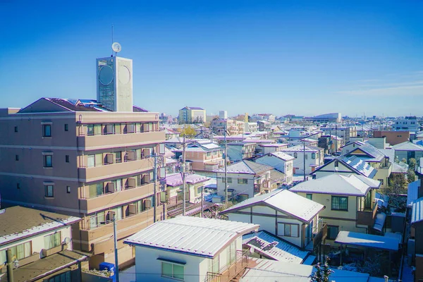 Calles Nieve Amontonadas Sendai Ubicación Del Disparo Sendai Prefectura Miyagi — Foto de Stock