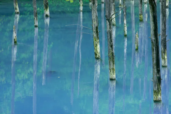 Lagoa Azul Platina Hokkaido Biei Cho Localização Tiroteio Hokkaido Biei — Fotografia de Stock