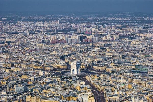 Die Pariser Skyline Vom Eiffelturm Aus Gesehen Drehort Frankreich Paris — Stockfoto