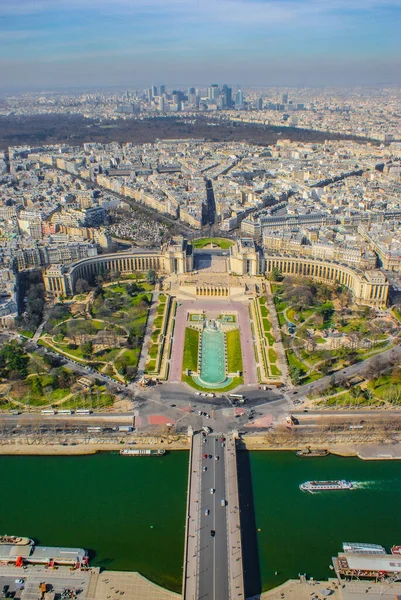 Die Pariser Skyline Vom Eiffelturm Aus Gesehen Drehort Frankreich Paris — Stockfoto