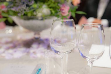 Şık şarap kadehi (görüntünün düğünü). Çekim yeri: Yokohama-şehir kanagawa ili