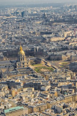 Eyfel Kulesi 'nden Paris silueti görünüyor. Çekim yeri: Fransa, Paris
