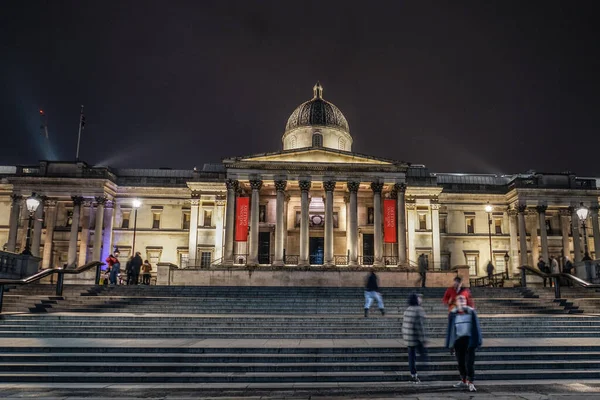 Galeria Nacional Museu Arte Vista Noturna Londres Localização Tiroteio Reino — Fotografia de Stock