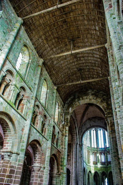 Mont Michel Manastırı Resmi Fransa Normandiya Çekim Konumu Fransa Normandiya — Stok fotoğraf