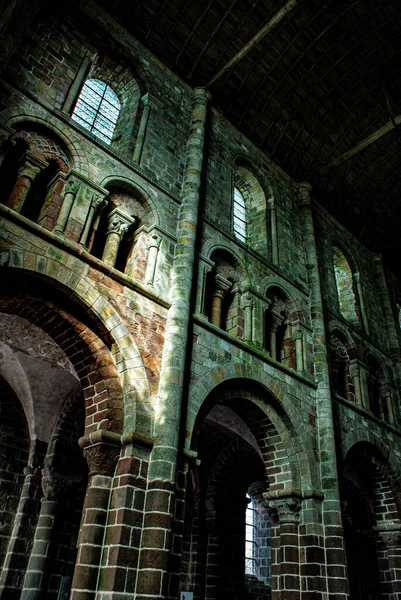 Mont Michel Manastırı Resmi Fransa Normandiya Çekim Konumu Fransa Normandiya — Stok fotoğraf