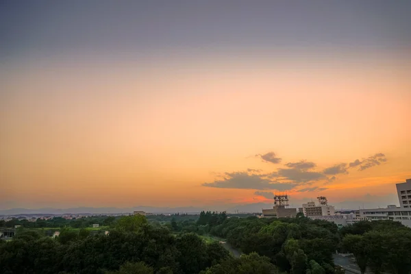 Sonnenuntergang Und Stadt Tachikawa Drehort Tokio Tachikawa — Stockfoto