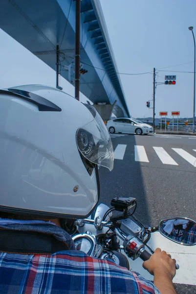 Tourenbild Eines Motorrads Drehort Kanagawa Präfektur Miura — Stockfoto