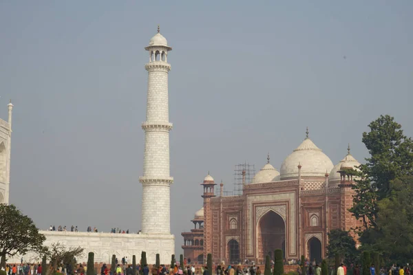 Taj Mahal Gran Puerta Torre India Agra Ubicación Del Disparo — Foto de Stock