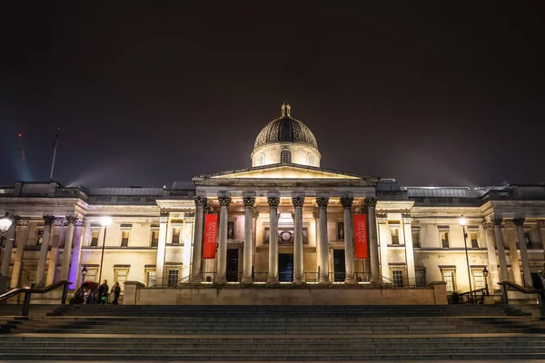 National Gallery Kunstmuseum Van Het Nachtzicht Londen Shooting Location Verenigd — Stockfoto