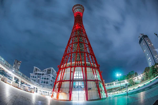 Vista Noturna Kobe Port Tower Localização Tiroteio Kobe City Hyogo — Fotografia de Stock