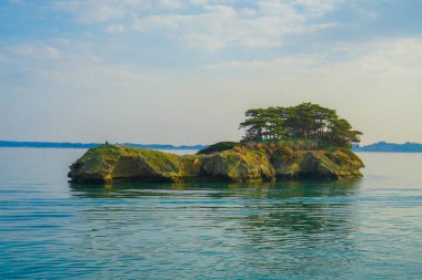 Nippon Miyama Matsushima manzarası. Sendai, Miyagi Bölgesi.