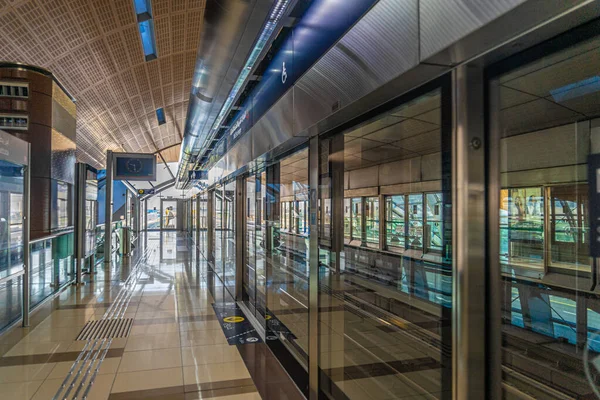 Dubai Metro Platform Ahmal Line Shooting Location Dubai — Stock Photo, Image