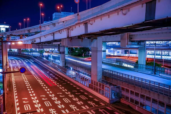 Highway Yokohama Night View Metropolitan Expressway Shooting Location Yokohama City — Stock Photo, Image