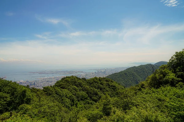 Ciudad Kobes Vista Desde Montaña Rokko Ubicación Del Disparo Kobe —  Fotos de Stock