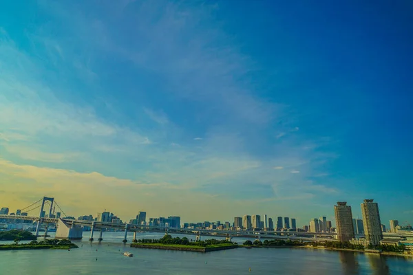 Cidade Tóquio Vista Odaiba Localização Tiroteio Tóquio Área Metropolitana — Fotografia de Stock