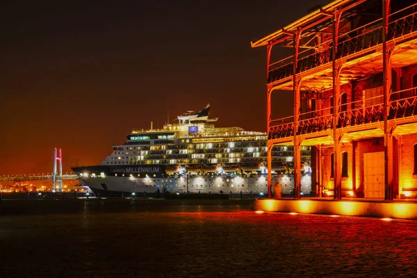 Luxury Vessel Yokohama Port Celebrity Millennium Shooting Location Yokohama City — Stock Photo, Image