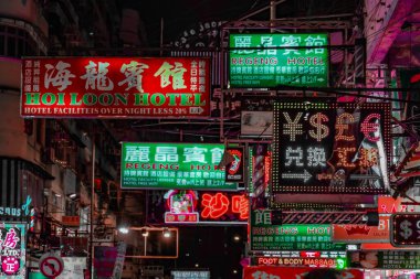 Hong Kong Galibi 'nin gece görüşü. Çekim yeri: Hong Kong Özel Yönetim Bölgesi