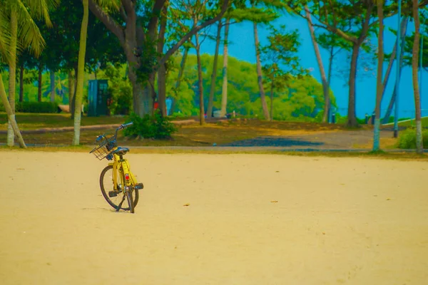 Singapur Sentosa Adası Plajı Bisiklet Çekim Konumu Singapur — Stok fotoğraf