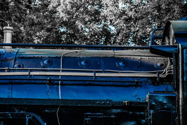 复古蒸汽机车形象 射击地点 东京都市秋岛市 — 图库照片
