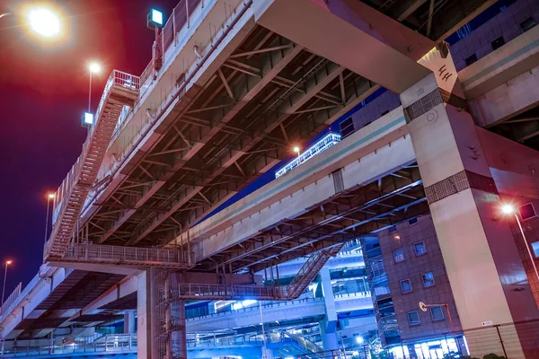 Highway Και Yokohama Night View Metropolitan Expressway Τοποθεσία Νομός Γιοκοχάμα — Φωτογραφία Αρχείου