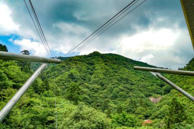 Rokko At Ropeway 'den sahne. Çekim yeri: Kobe şehri, Hyogo Bölgesi
