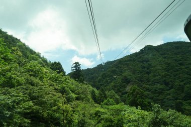 Rokko At Ropeway 'den sahne. Çekim yeri: Kobe şehri, Hyogo Bölgesi