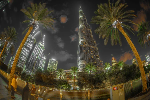 Burjuca Rifhana Night Scene Émirats Arabes Unis Lieu Tournage Dubaï — Photo