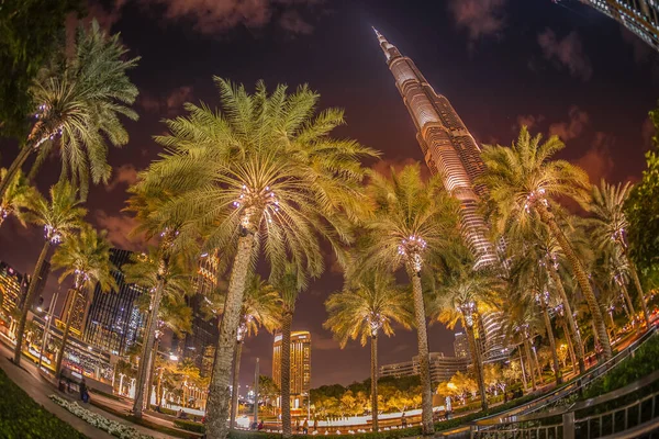 Vista Noturna Burj Harifa Dubai Emirados Árabes Unidos Localização Tiro — Fotografia de Stock