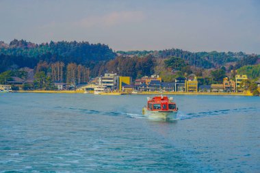 Matsushimas 'ın eğlence teknesinin resmi. Atış yeri Miyagi-gun, Miyagi Bölgesi