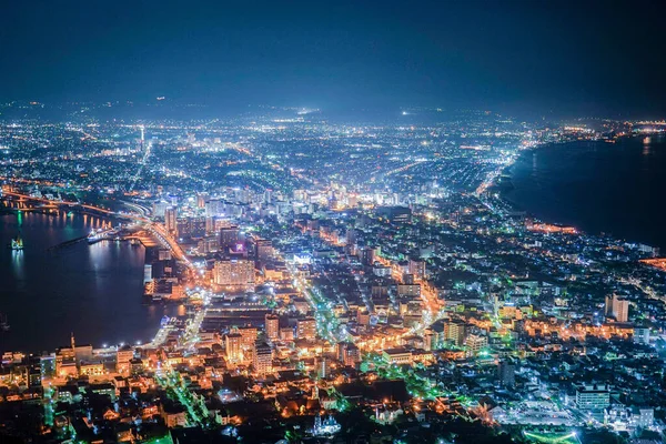 函館夜景 富士山からの撮影 撮影場所 北海道 — ストック写真