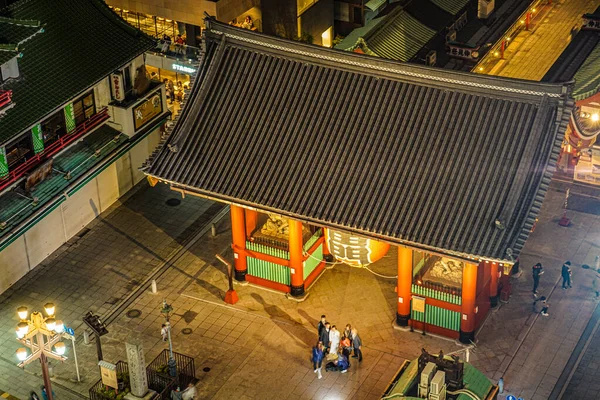 雷門と中見の夜景 撮影場所 東京都 — ストック写真