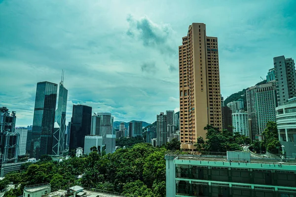 Obrázek Hongkongské Výškové Budovy Místo Střelby Zvláštní Administrativní Oblast Hongkong — Stock fotografie