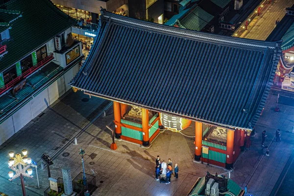 Kaminarimon Nakami Nin Gece Görüşü Çekim Yeri Tokyo Büyükşehir Bölgesi — Stok fotoğraf