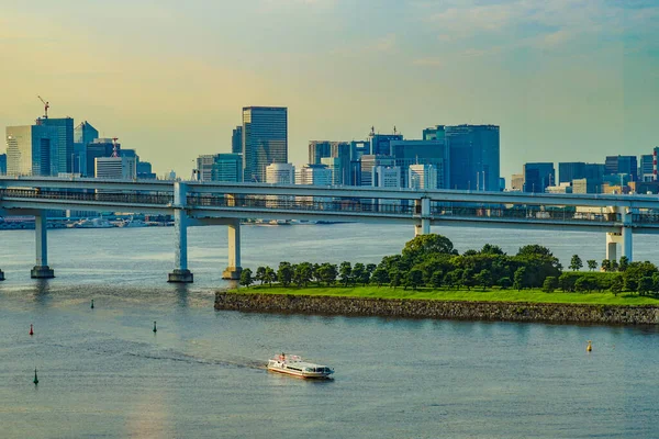 Tokio Stadt Von Odaiba Aus Gesehen Drehort Großraum Tokio — Stockfoto