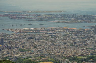 Rokko Dağı 'ndan Kobes kasabası görüldü. Çekim yeri: Kobe şehri, Hyogo Bölgesi