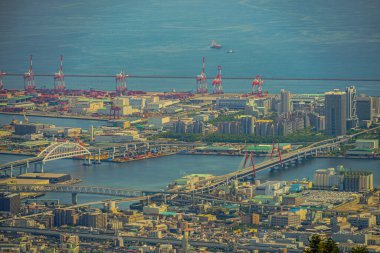 Rokko Dağı 'ndan görülen Rokko Adası. Çekim yeri: Kobe şehri, Hyogo Bölgesi