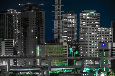 Kobe Şehri Gecesi 'nin resmi. Çekim yeri: Kobe şehri, Hyogo Bölgesi