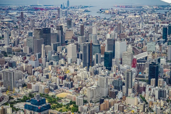 Osaka Stadsgezicht Gezien Vanuit Lucht Schietplaats Prefectuur Osaka — Stockfoto