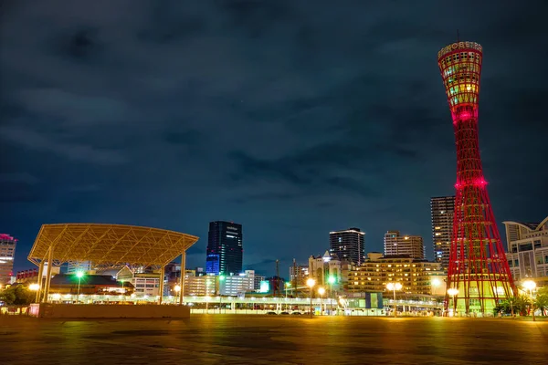 Night View Kobe Port Tower Shooting Location Kobe City Hyogo — Stock Photo, Image